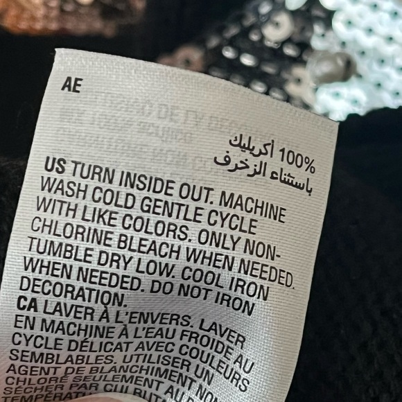 Karen Scott Christmas Tree Holiday Sequin Embroidered Ugly Grandma Large - Picture 9 of 9